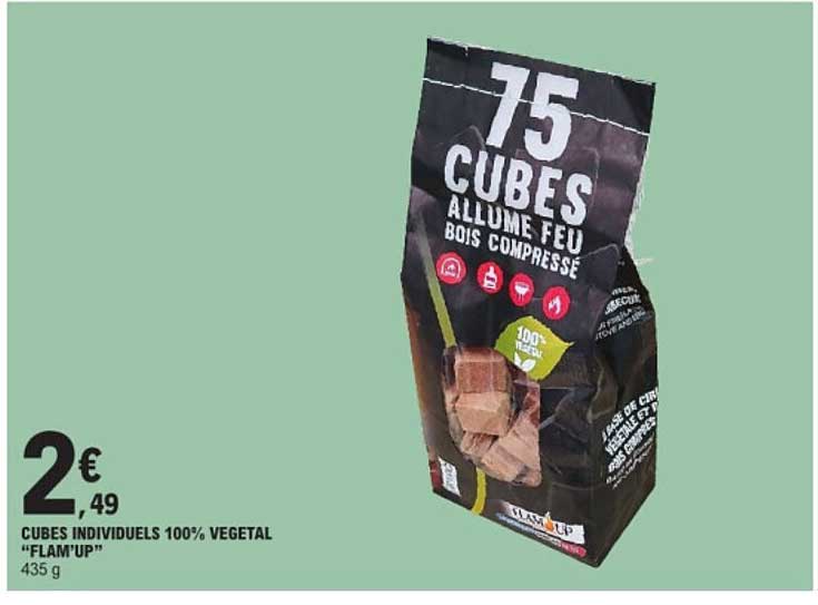 CUBES INDIVIDUELS 100% VEGETAL "FLAMP UP"