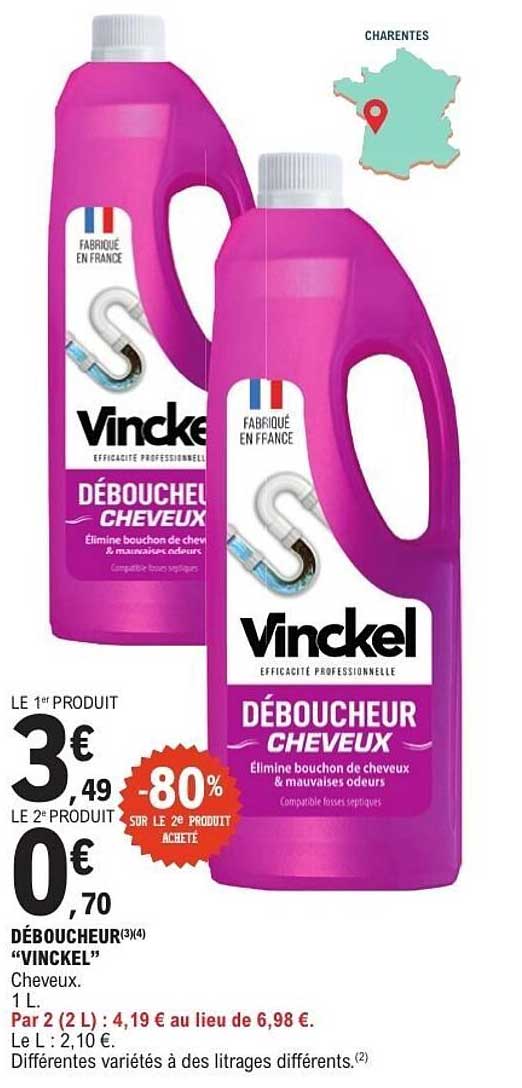 DÉBOUCHEUR “VINCKEL” Cheveux. 1 L.