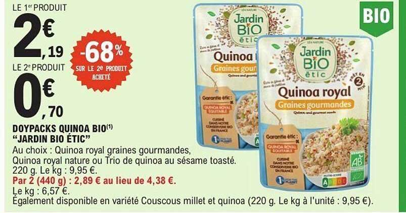 DOYPACKS QUINOA BIO(1) "JARDIN BIO ÉTIC"