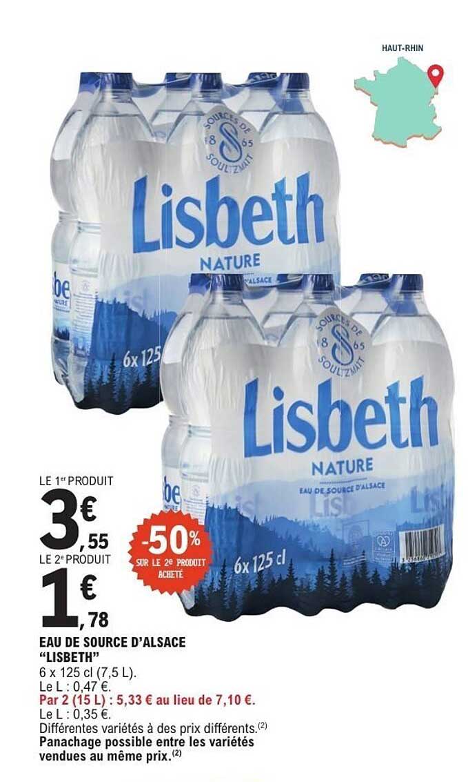EAU DE SOURCE D'ALSACE “LISBETH”