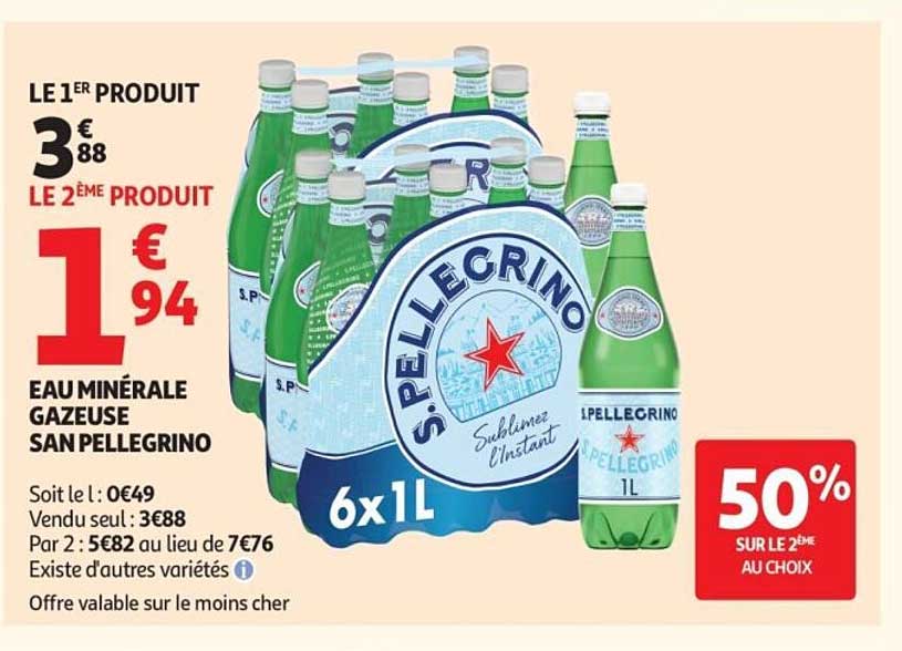 EAU MINÉRALE GAZEUSE SAN PELLEGRINO