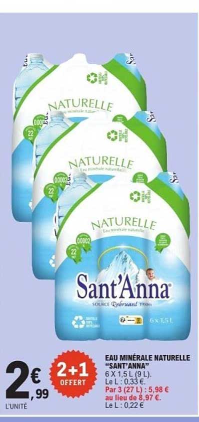 EAU MINÉRALE NATURELLE "SANT'ANNA"