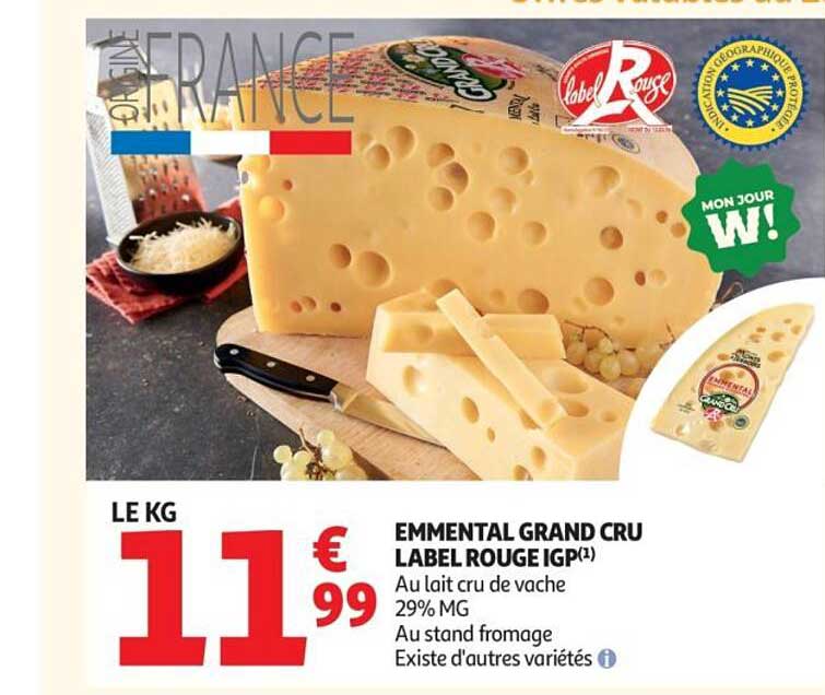 EMMENTAL GRAND CRU LABEL ROUGE IGP(1)