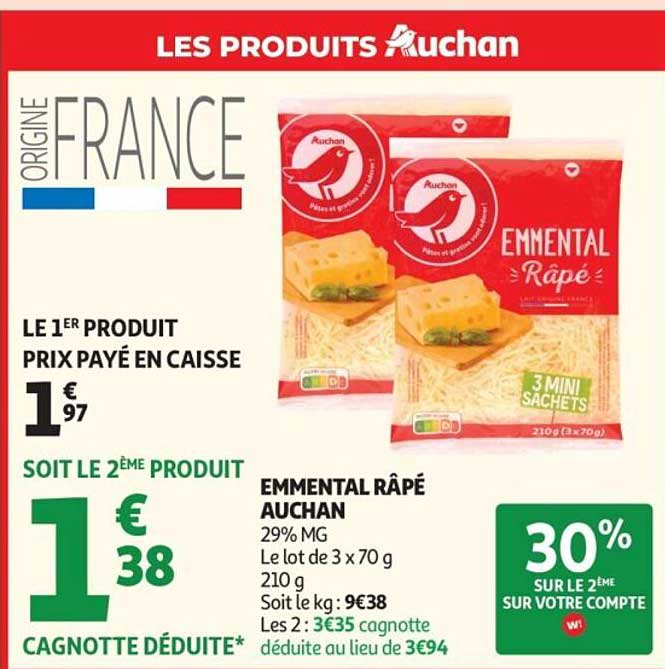 EMMENTAL RÂPÉ AUCHAN