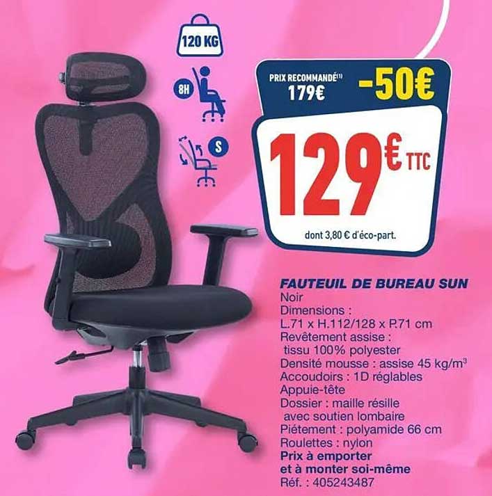 FAUTEUIL DE BUREAU SUN