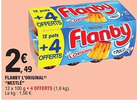 FLANBY L’ORIGINAL “NESTLÉ” 12 x 100 g + 4 OFFERTS (1,6 kg)