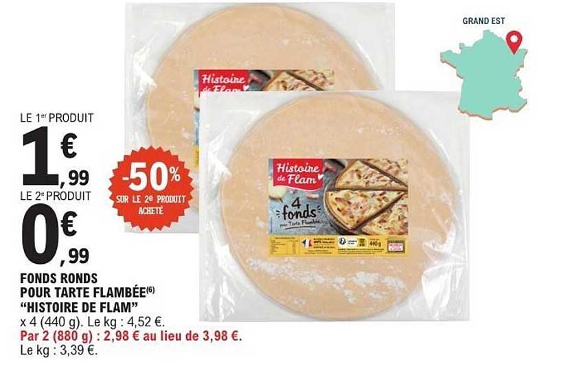 Fonds ronds pour tarte flambée « Histoire de Flam » x 4 (440 g)