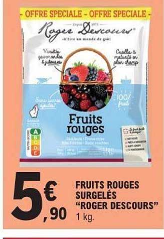 FRUITS ROUGES SURGELÉS “ROGER DESCOURS” 1 kg.