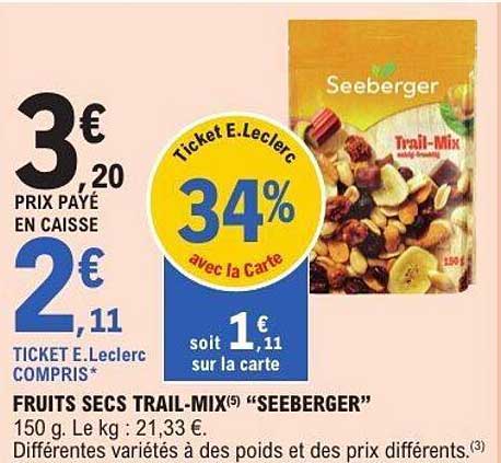 FRUITS SECS TRAIL-MIX “SEEBERGER”