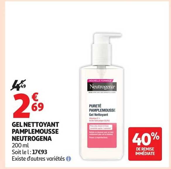GEL NETTOYANT PAMPLEMOUSSE NEUTROGENA
