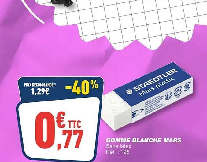 GOMME BLANCHE MARS
