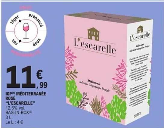 IGP(*) MÉDITERRANÉE ROSÉ "L'ESCARELLE"