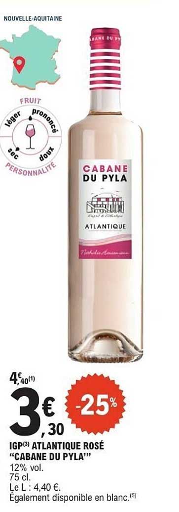IGP(3) ATLANTIQUE ROSÉ “CABANE DU PYLA”