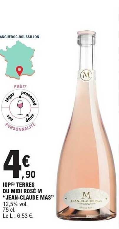 IGP(3) TERRES DU MIDI ROSÉ M “JEAN-CLAUDE MAS”