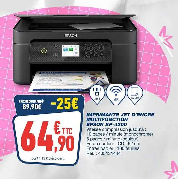 IMPRIMANTE JET D'ENCRE MULTIFONCTION EPSON XP-4200