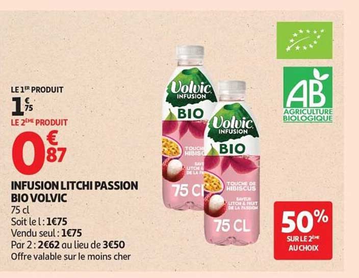 INFUSION LITCHI PASSION BIO VOLVIC