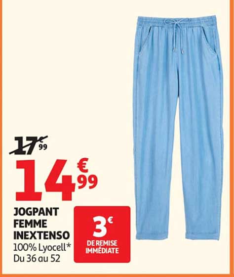 JOGPANT FEMME INEXTENSO 100% Lyocell* Du 36 au 52