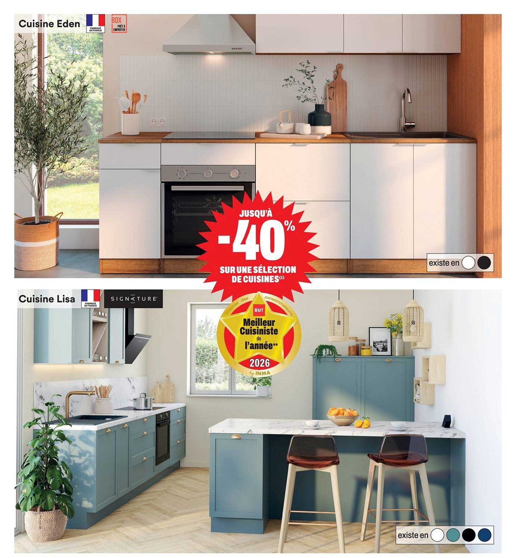 JUSQU'À -40% SUR UNE SÉLECTION DE CUISINES(1)