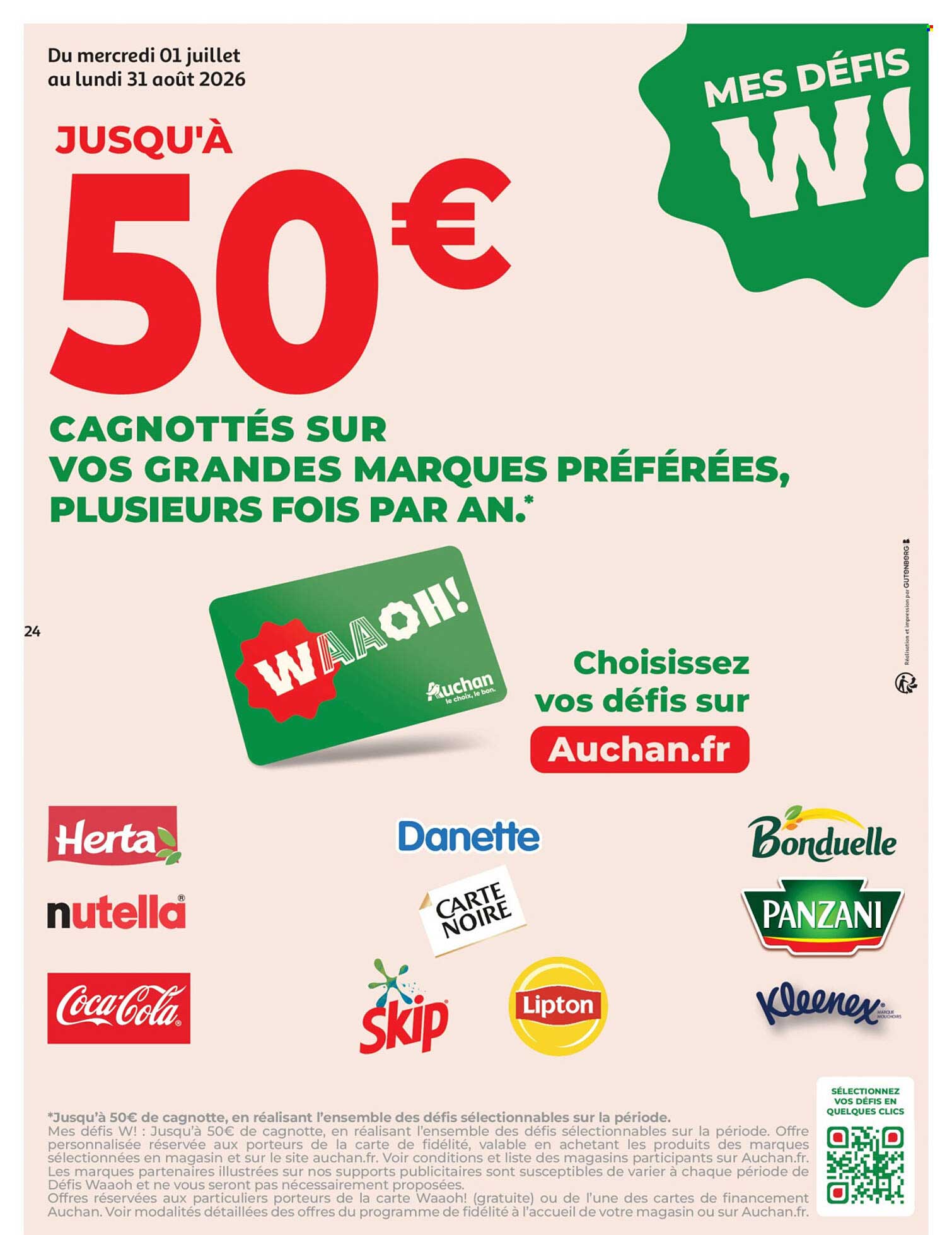 JUSQU'À 50€ CAGNOTTÉS SUR VOS GRANDES MARQUES PRÉFÉRÉES, PLUSIEURS FOIS PAR AN.*
