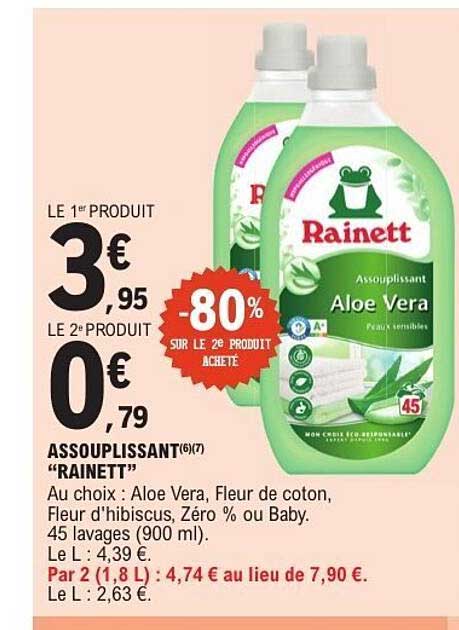 LE 1er PRODUIT 3€ 95 LE 2e PRODUIT 0€ 79 -80% SUR LE 2e PRODUIT ACHETÉ