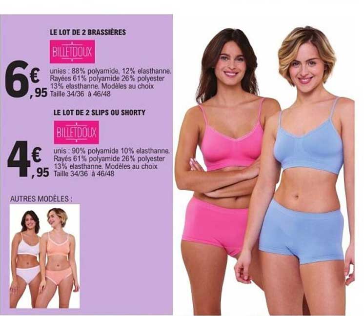 LE LOT DE 2 BRASSIÈRES BILLETDOUX