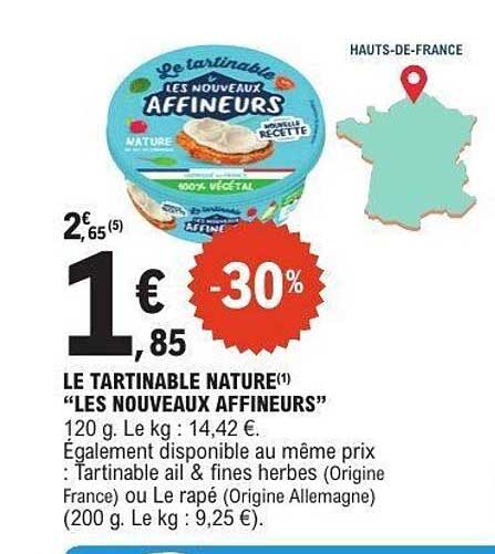 LE TARTINABLE NATURE “LES NOUVEAUX AFFINEURS”