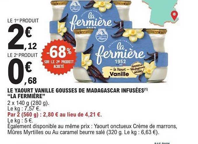 LE YAOURT VANILLE GOUSSES DE MADAGASCAR INFUSÉES “LA FERMIÈRE”