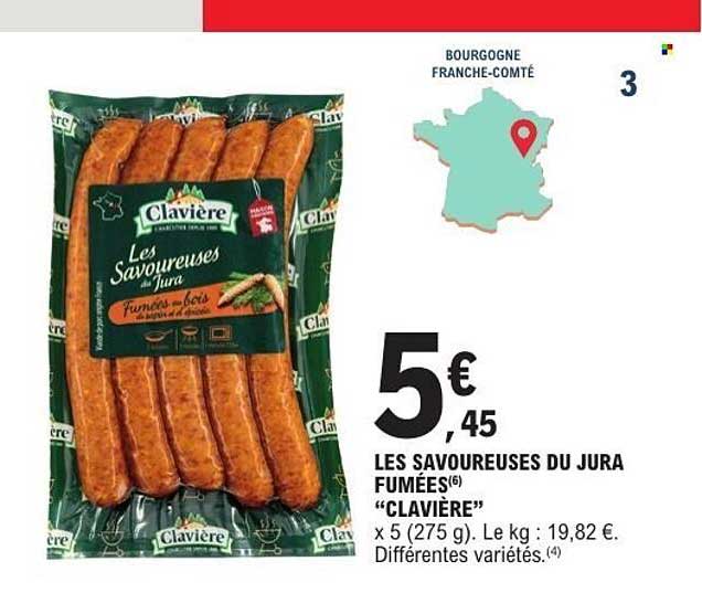 LES SAVOUREUSES DU JURA FUMÉES(6) “CLAVIÈRE”