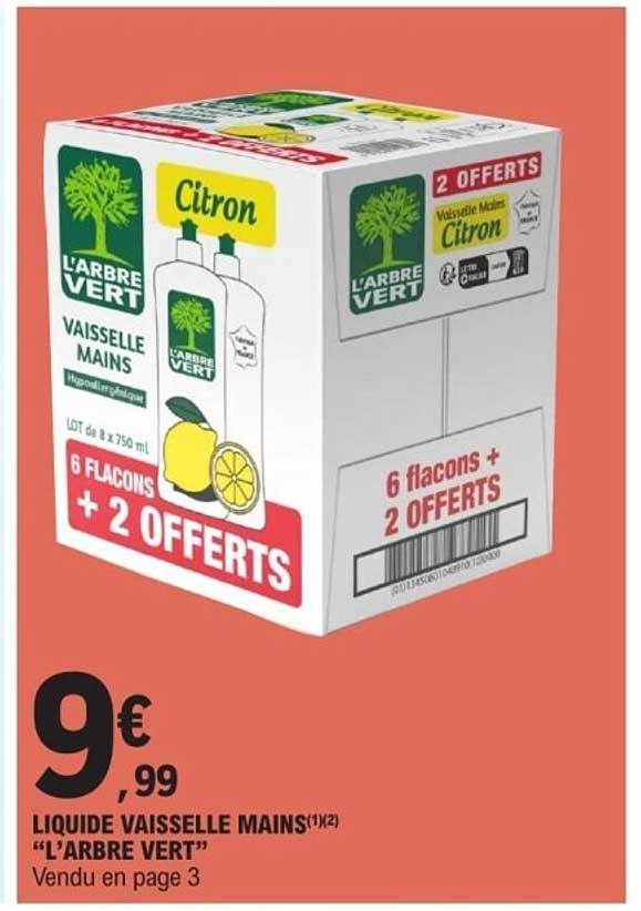 LIQUIDE VAISSELLE MAINS “L’ARBRE VERT”