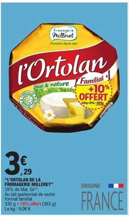 l'Ortolan Familial +10% OFFERT