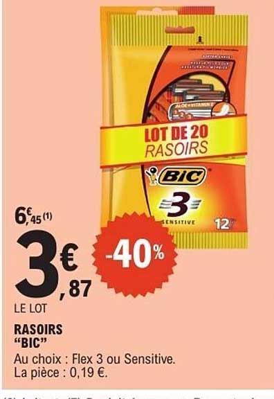 LOT DE 20 RASOIRS BIC