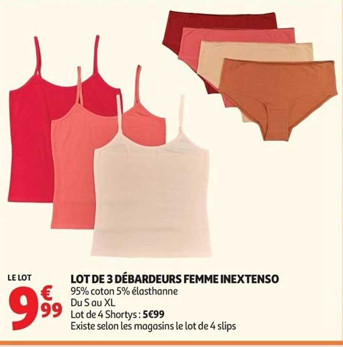 LOT DE 3 DÉBARDEURS FEMME INEXTENSO