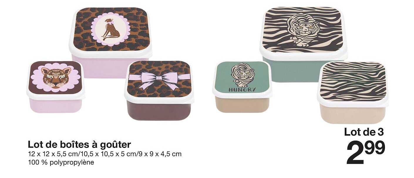 Lot de boîtes à goûter
