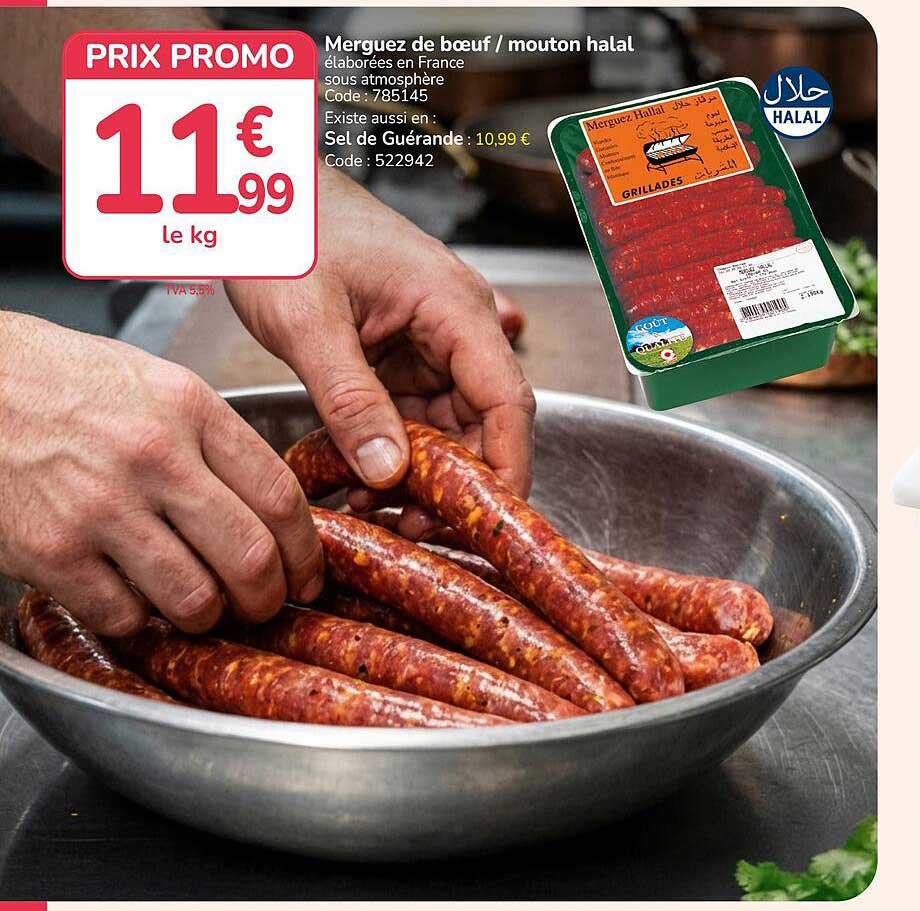 Merguez de bœuf / mouton halal