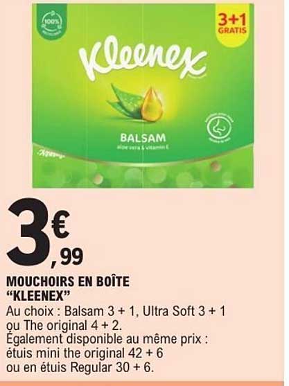MOUCHOIRS EN BOÎTE “KLEENEX”