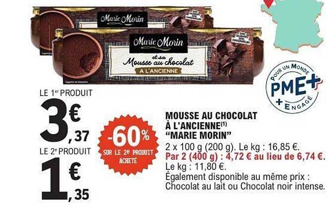 Mousse au chocolat à l'ancienne "Marie Morin"