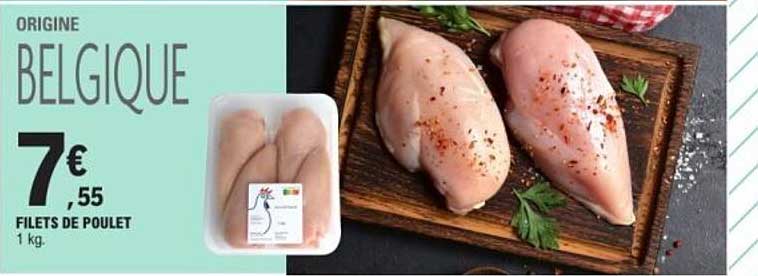 ORIGINE BELGIQUE FILETS DE POULET 1 kg
