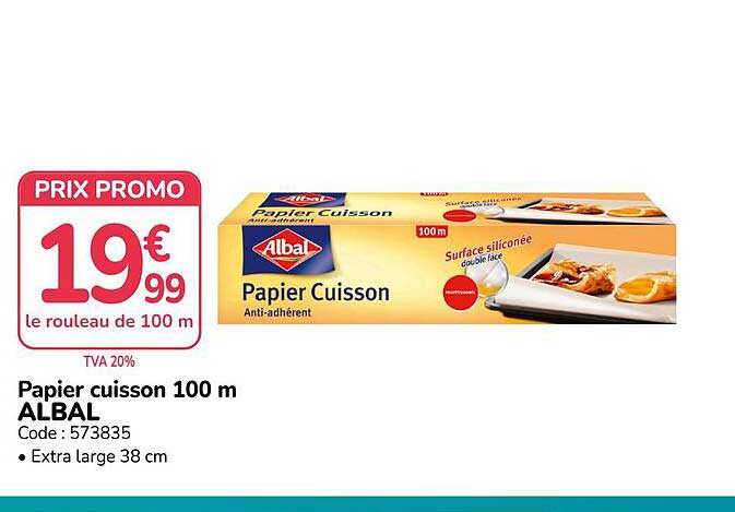 Papier cuisson 100 m ALBAL