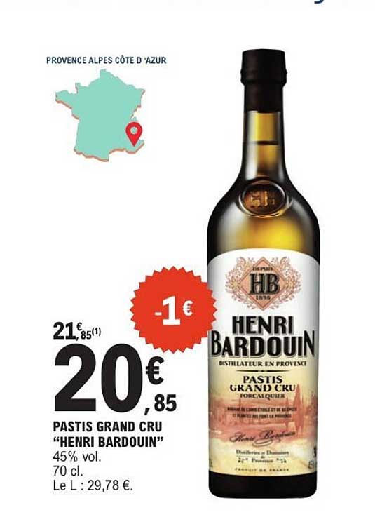 PASTIS GRAND CRU “HENRI BARDOUIN”