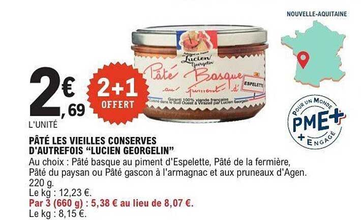 PÂTÉ LES VIEILLES CONSERVES D'AUTREFOIS “LUCIEN GEORGELIN”