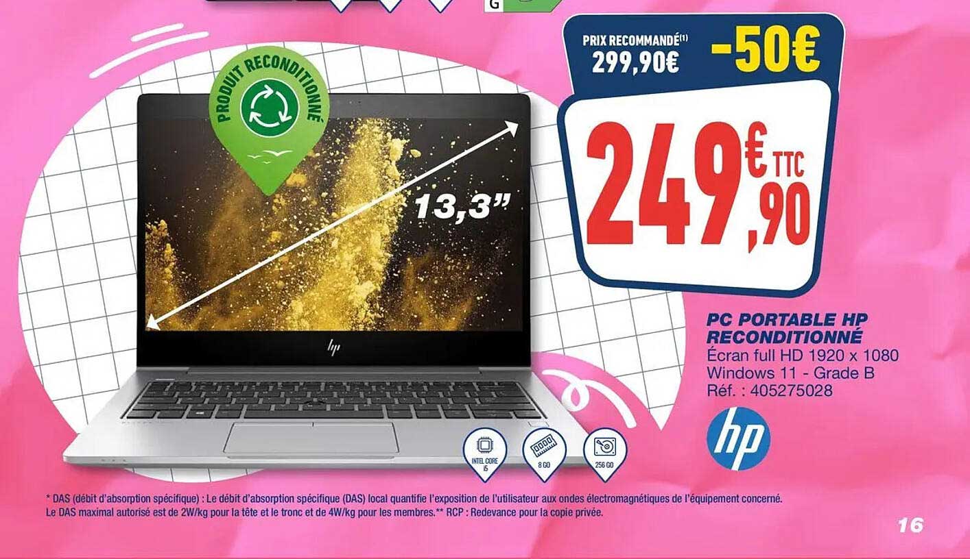 PC PORTABLE HP RECONDITIONNÉ
