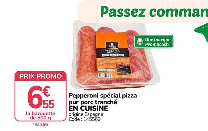 Pepperoni spécial pizza pur porc tranché EN CUISINE