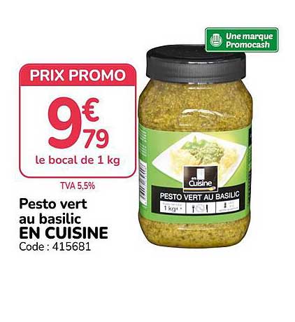 Pesto vert au basilic EN CUISINE