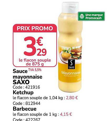 PRIX PROMO 3€29 le flacon souple de 875 g