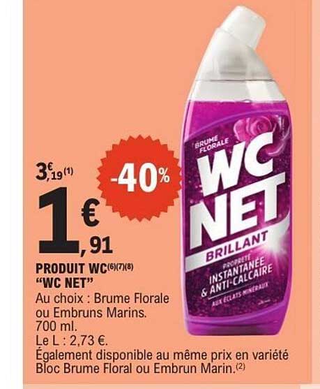 PRODUIT WC (6)(7)(8) “WC NET”