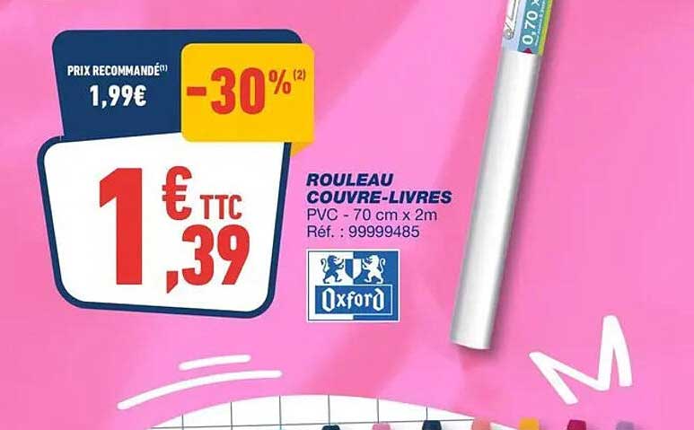 ROULEAU COUVRE-LIVRES PVC - 70 cm x 2m Réf. : 99999485