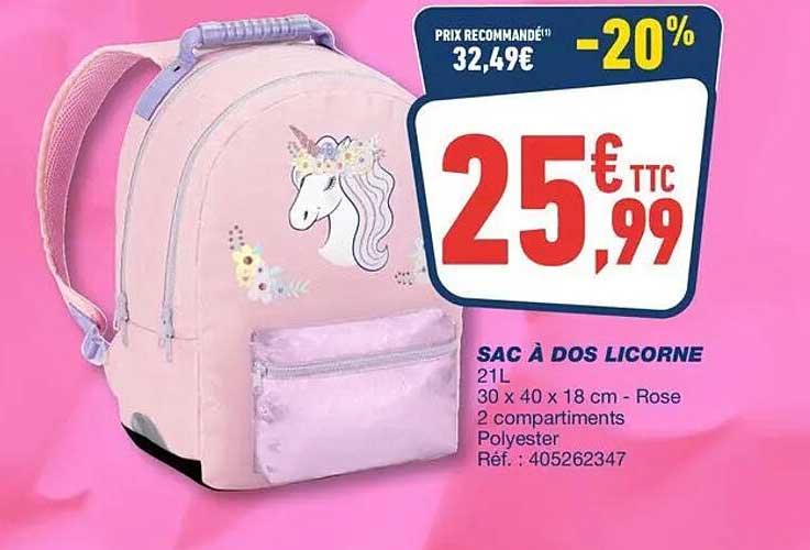 SAC A DOS LICORNE