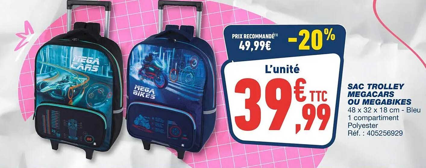 SAC TROLLEY MEGACARS OU MEGABIKES