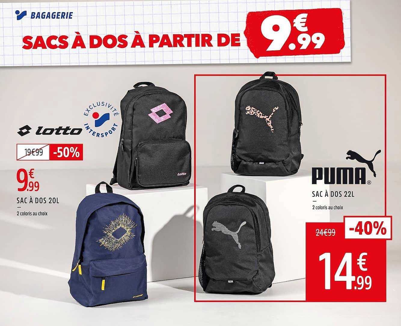 SACS À DOS À PARTIR DE 9€99