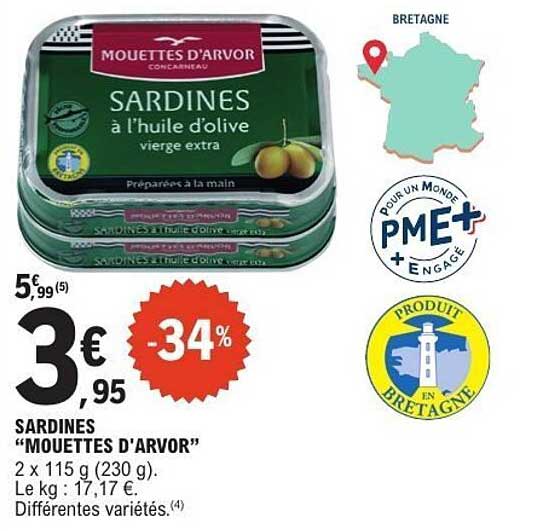 SARDINES "MOUETTES D'ARVOR"